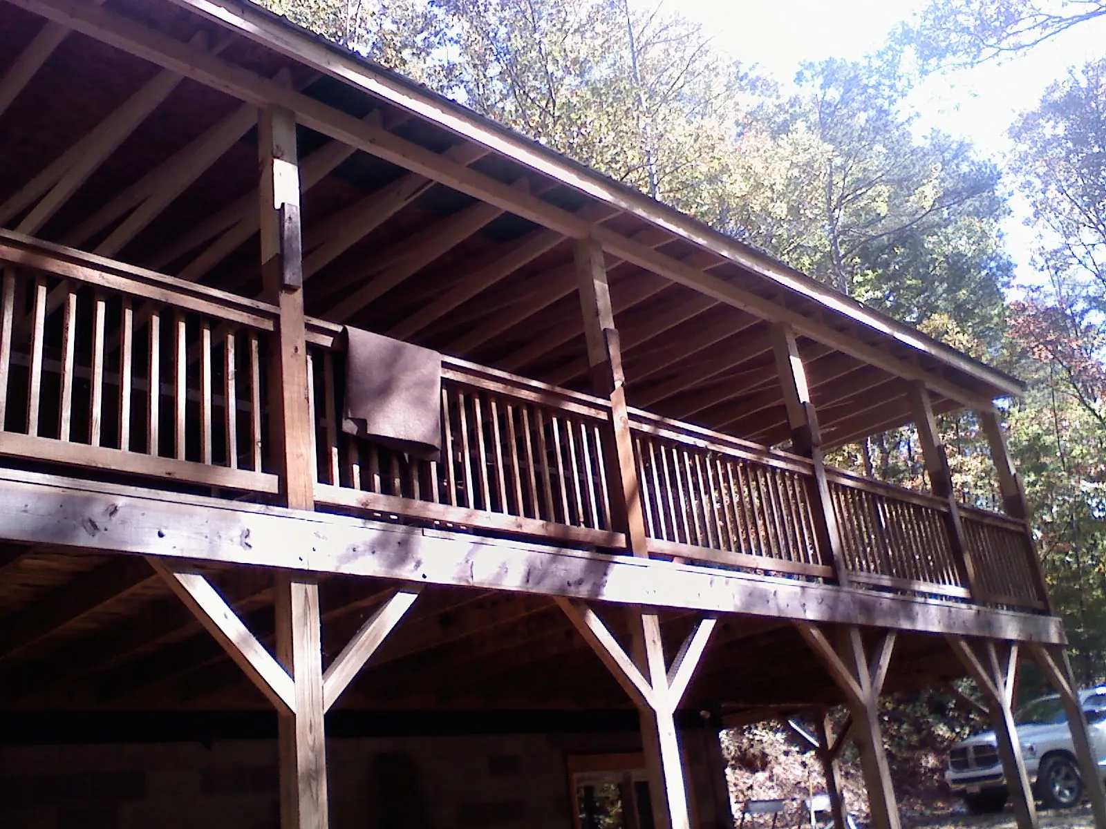 Timber framing under a new elevated porch and deck — Roof Leak Repair in Warriors Mark by Roofing Brothers